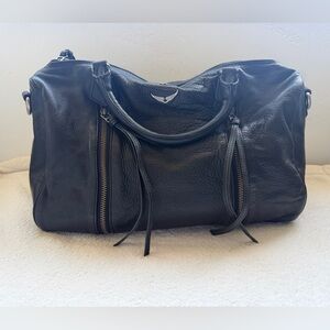 Zidag & Voltaire Leather Zip-Accent Satchel Bag